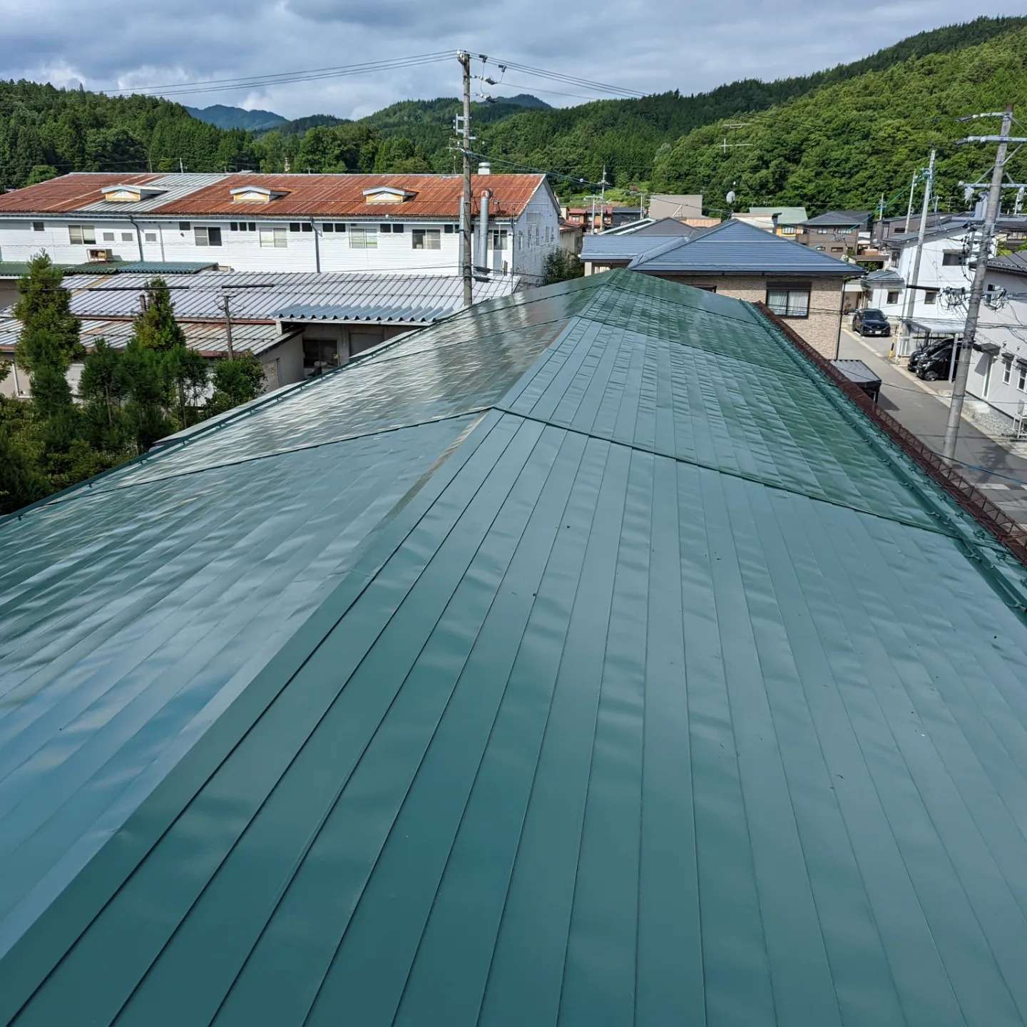 石浦町にて屋根塗装工事