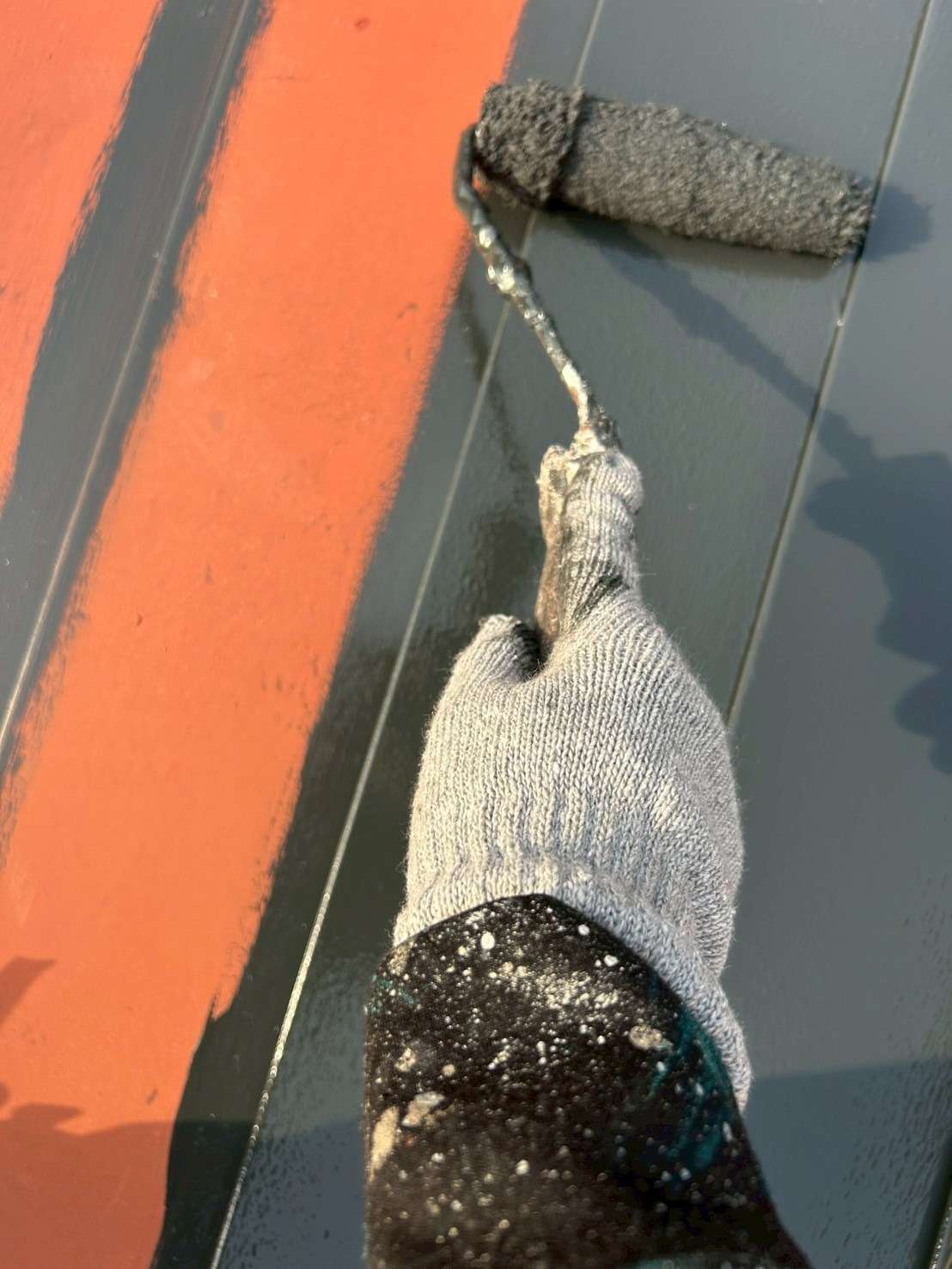 下呂市小川にて屋根塗装