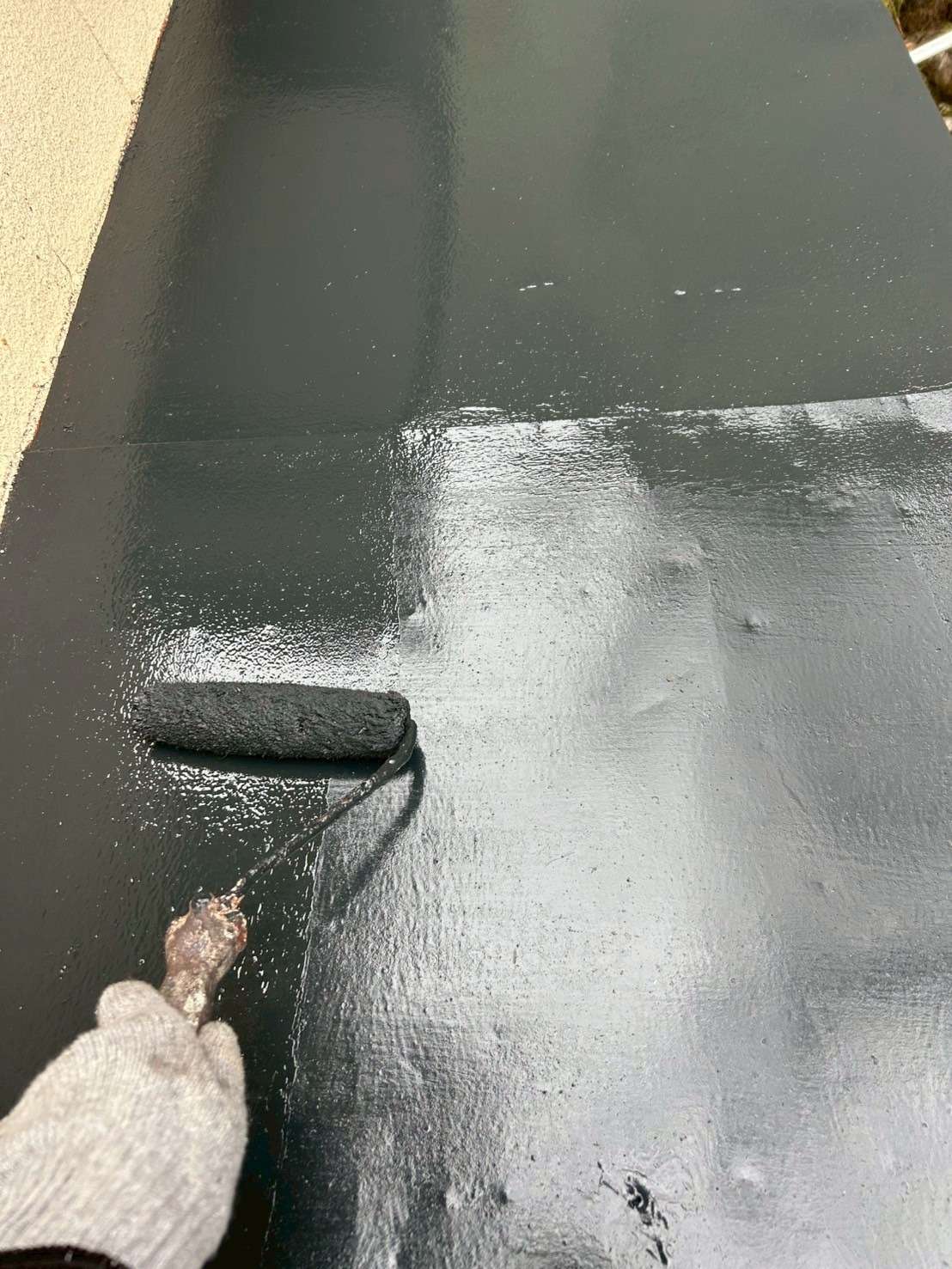 下呂市小川にて屋根塗装