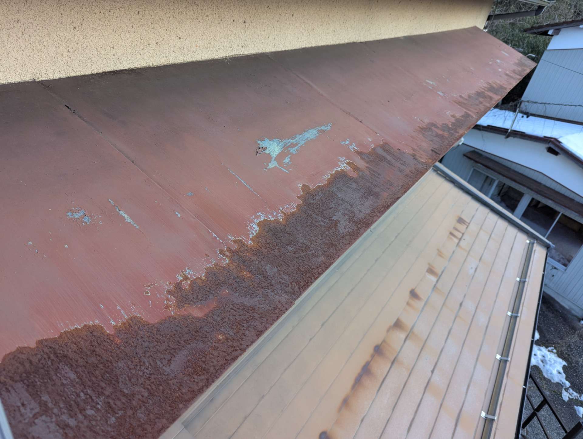 下呂市小川にて屋根塗装