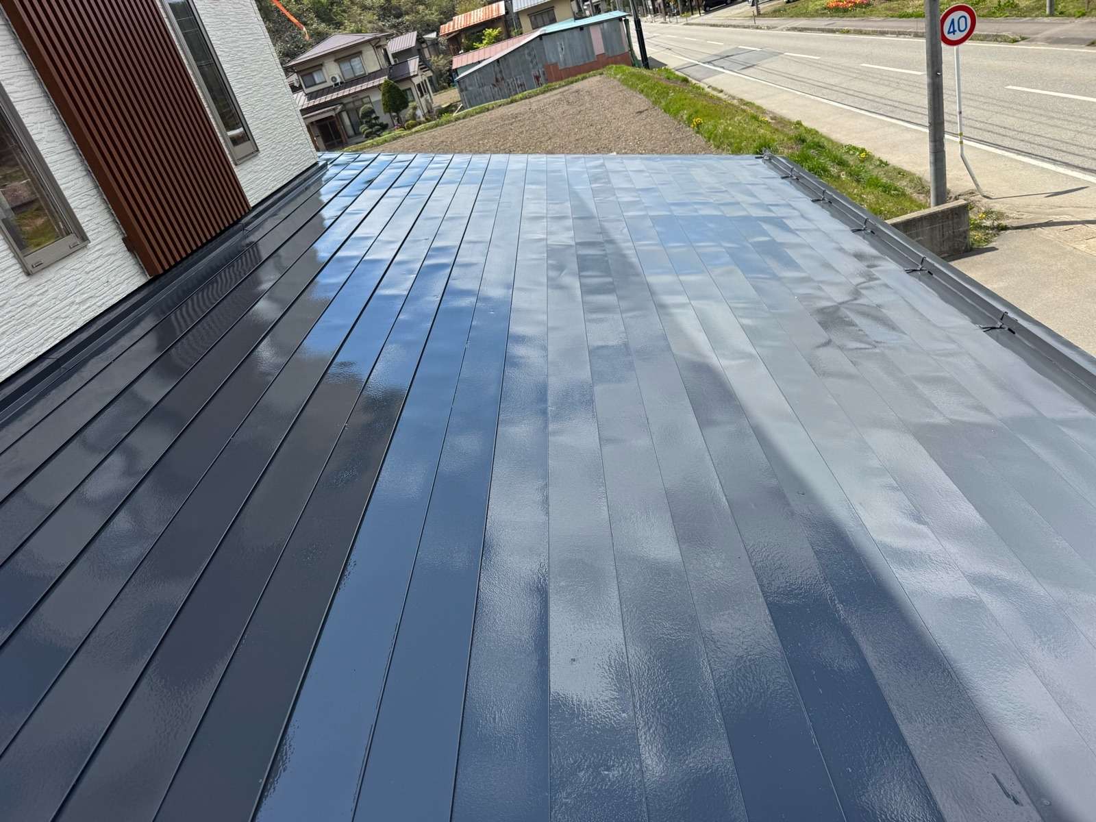 高山市国府町村山にて屋根塗装工事