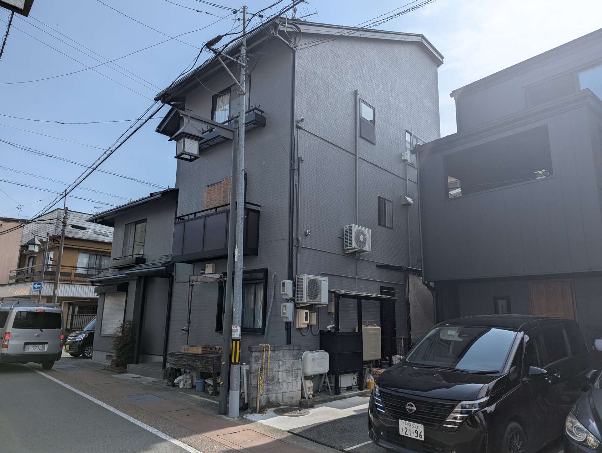 高山市末広町にて外壁塗装工事