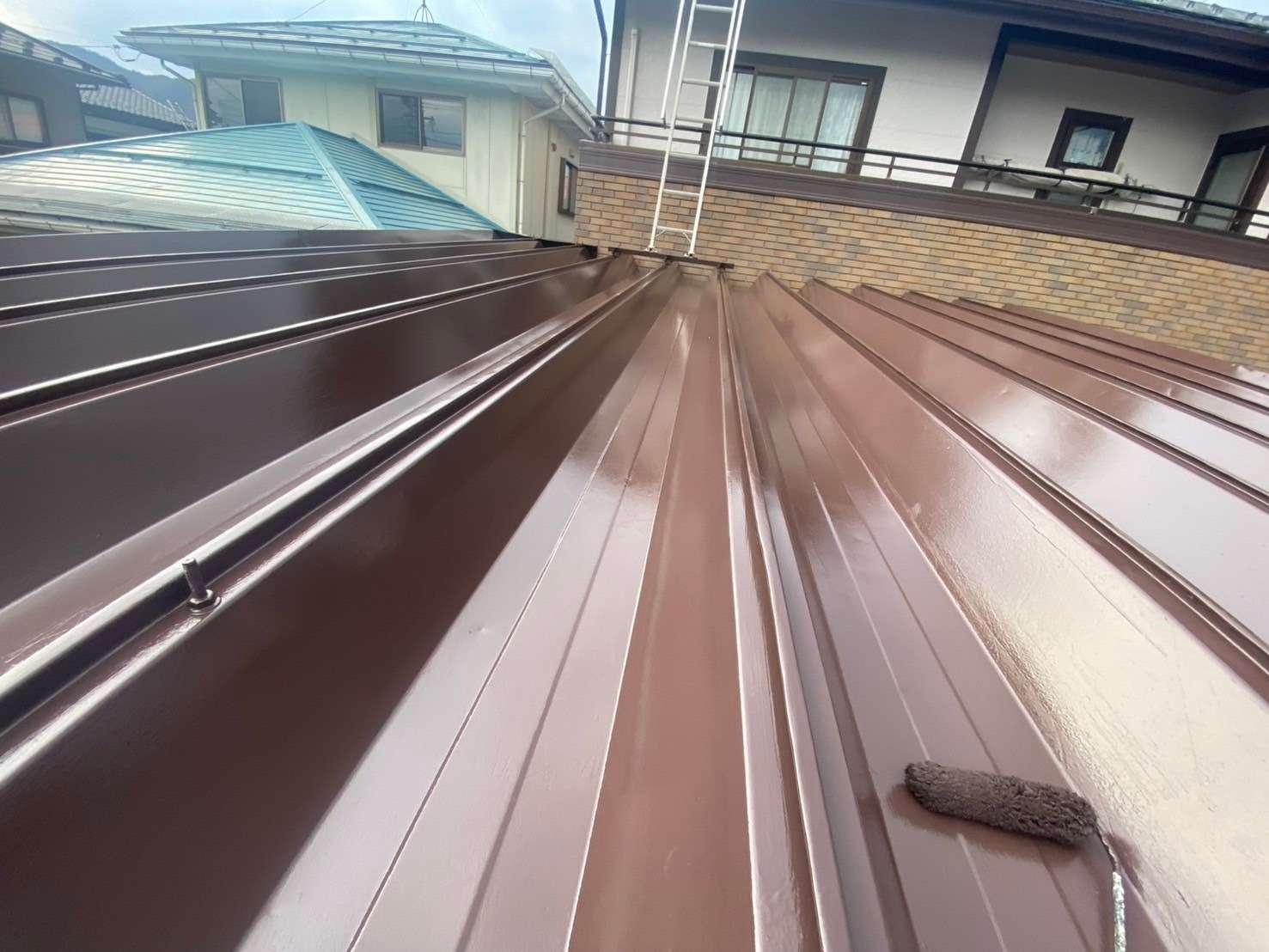 古川町にて屋根塗装工事