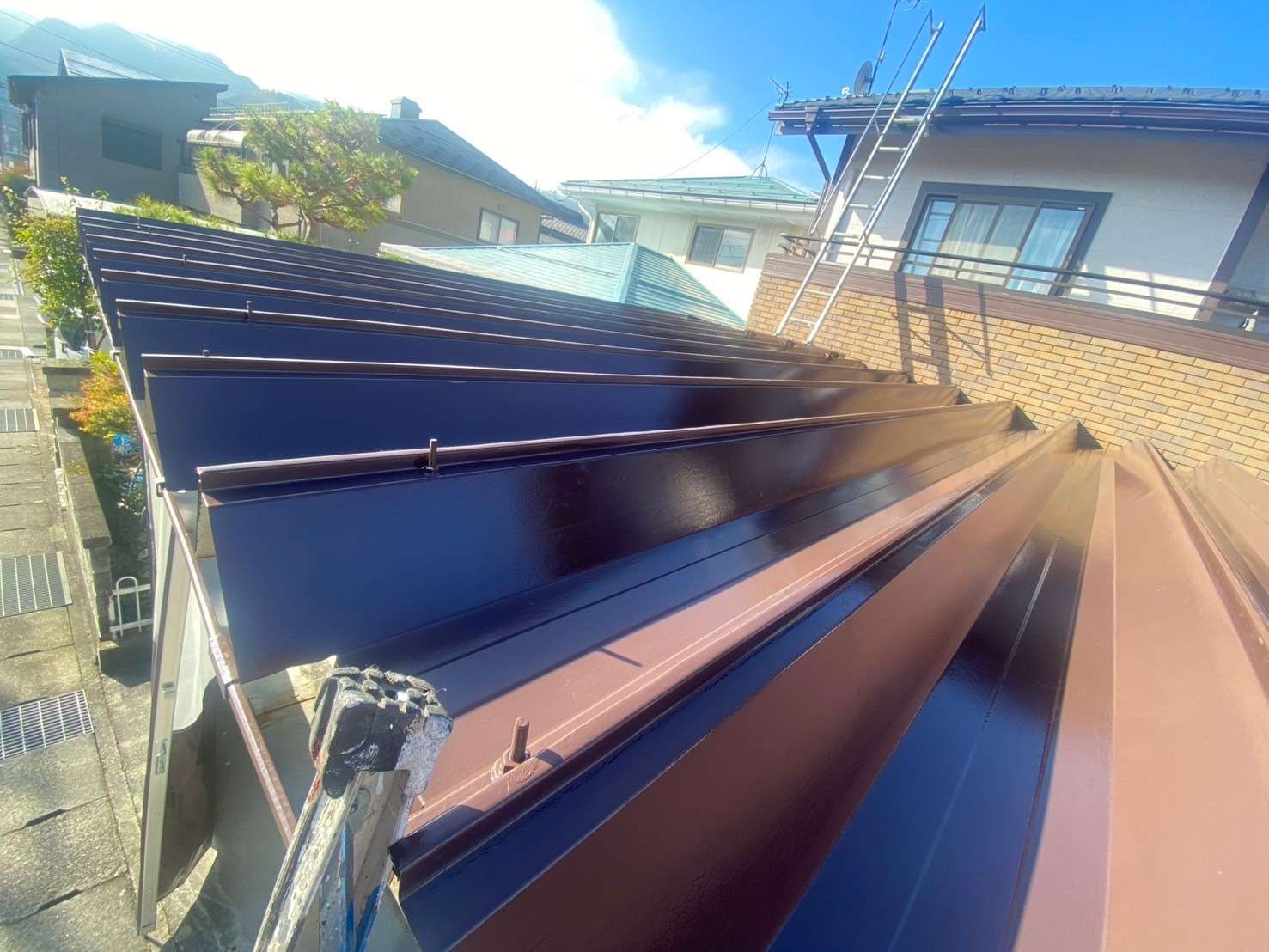 古川町にて屋根塗装工事