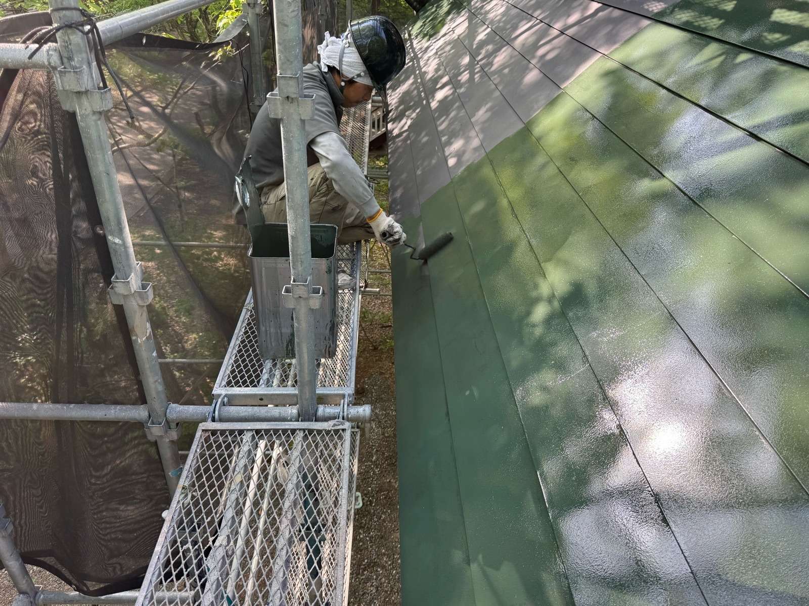 郡上市高鷲町にて屋根塗装工事