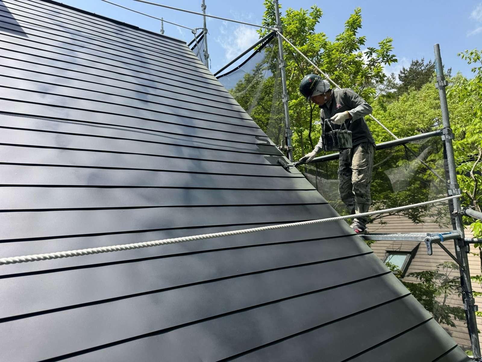 郡上市高鷲町にて屋根塗装工事