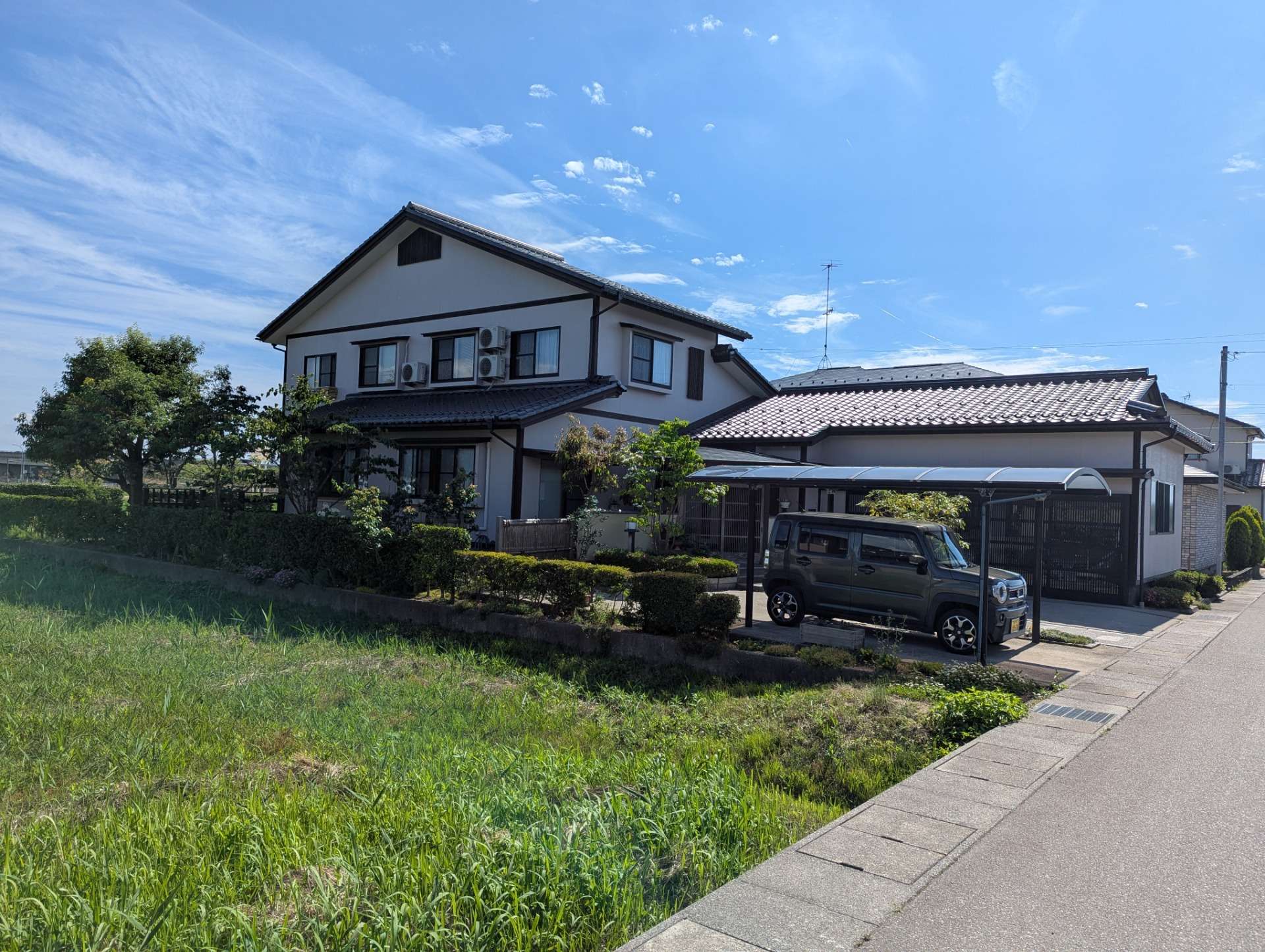 石川県金沢市津幡町にて外壁塗装工事