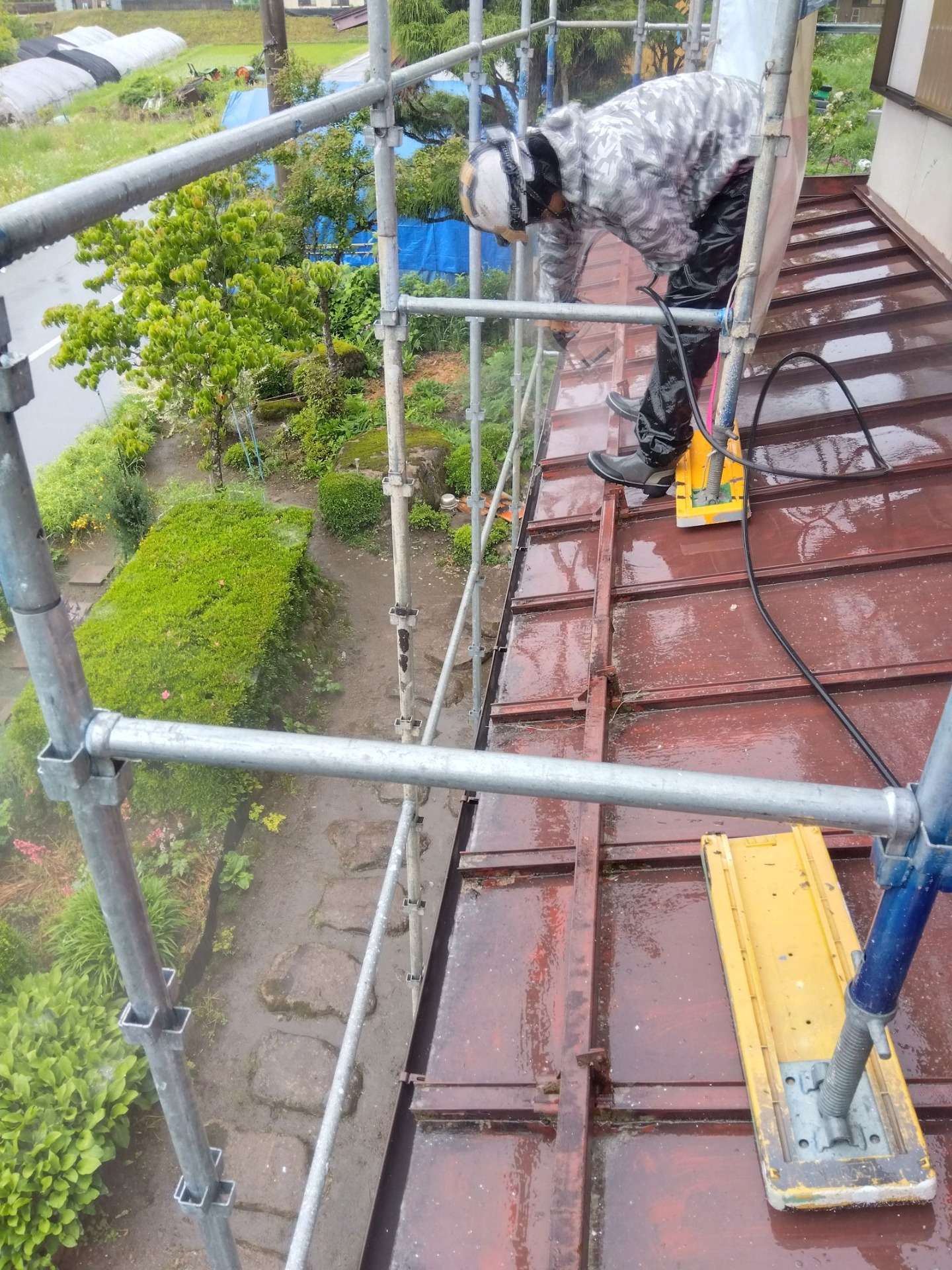 高山市国府町にて改修塗装工事