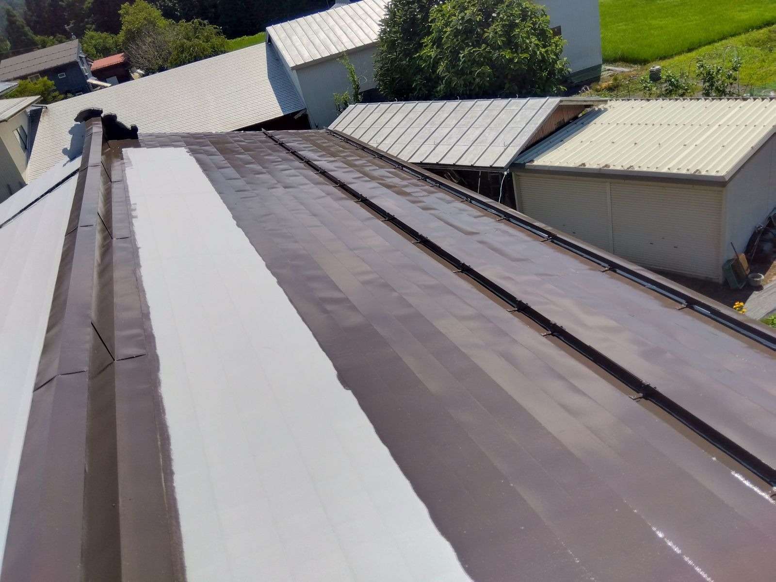 飛騨市神岡町にて屋根塗装