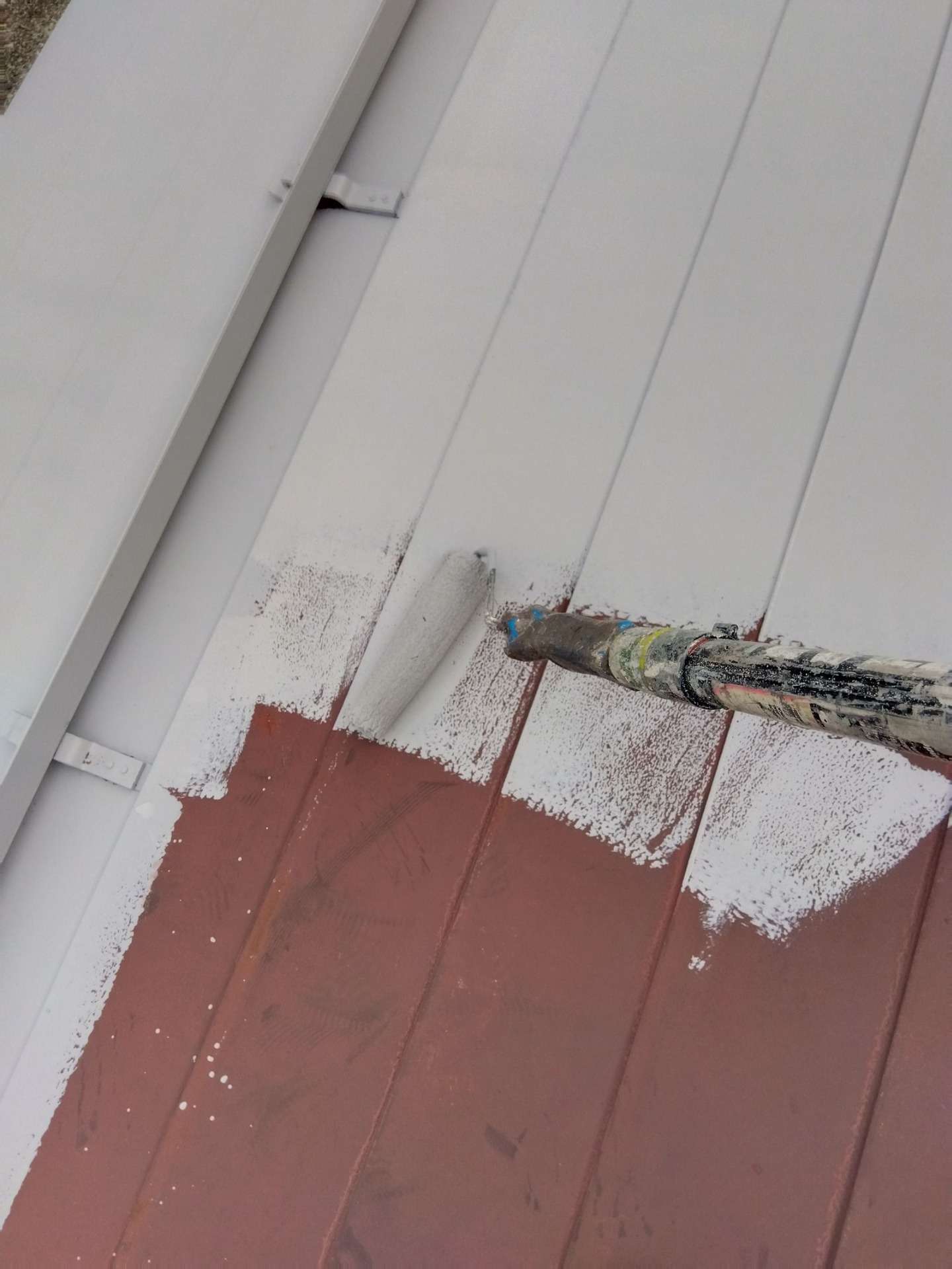 飛騨市神岡町にて屋根塗装