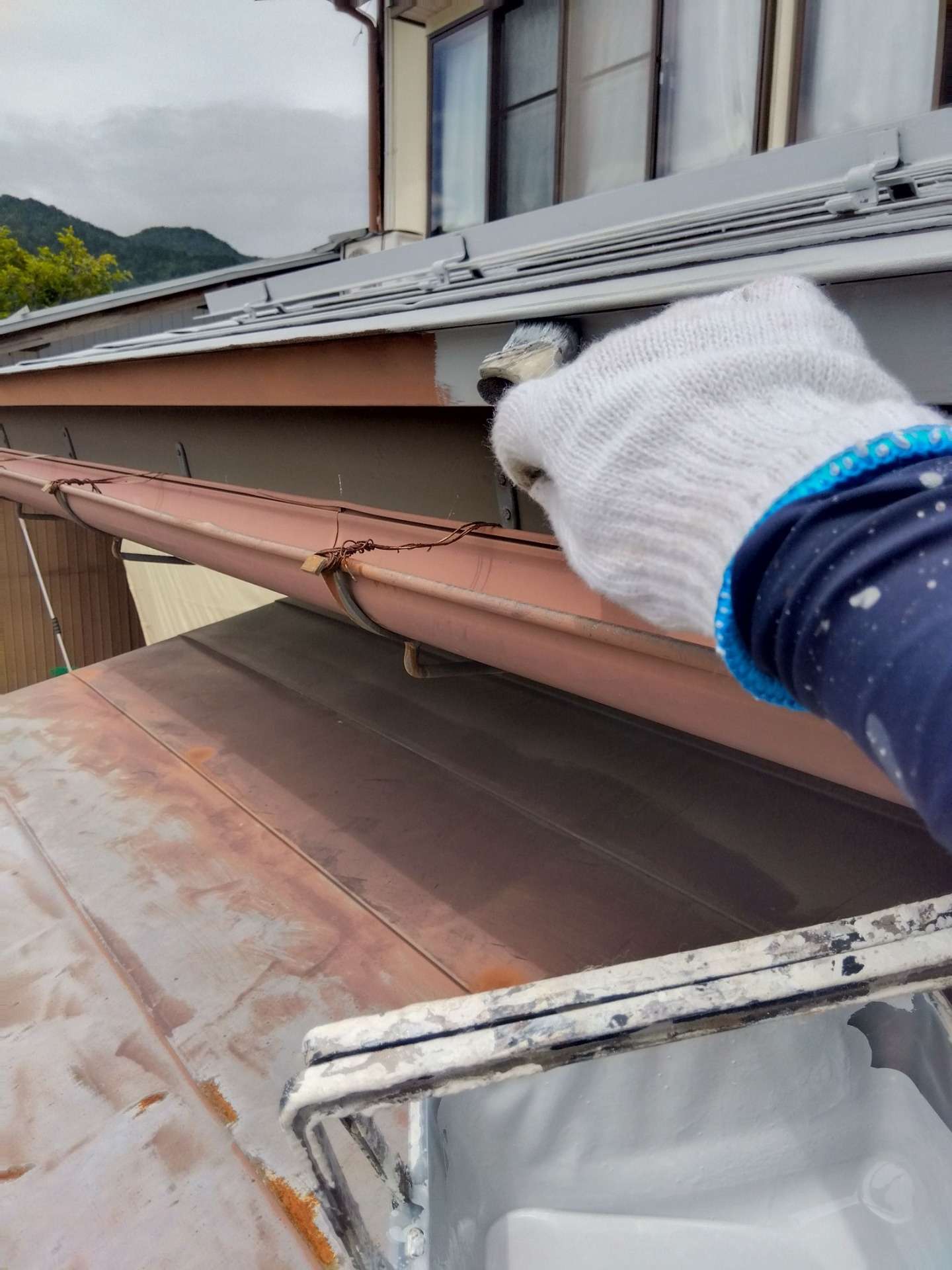 飛騨市神岡町にて屋根塗装