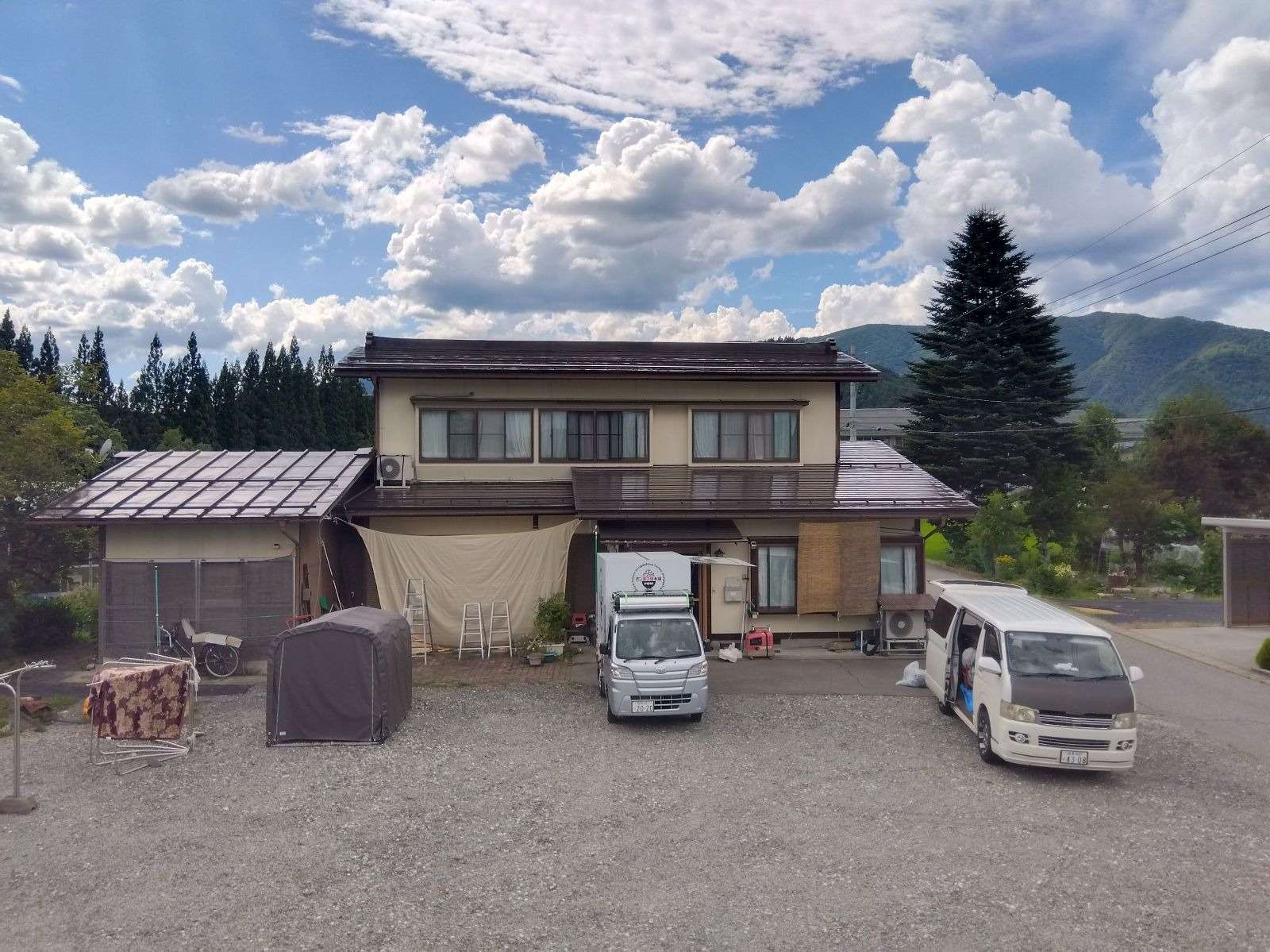 飛騨市神岡町にて屋根塗装