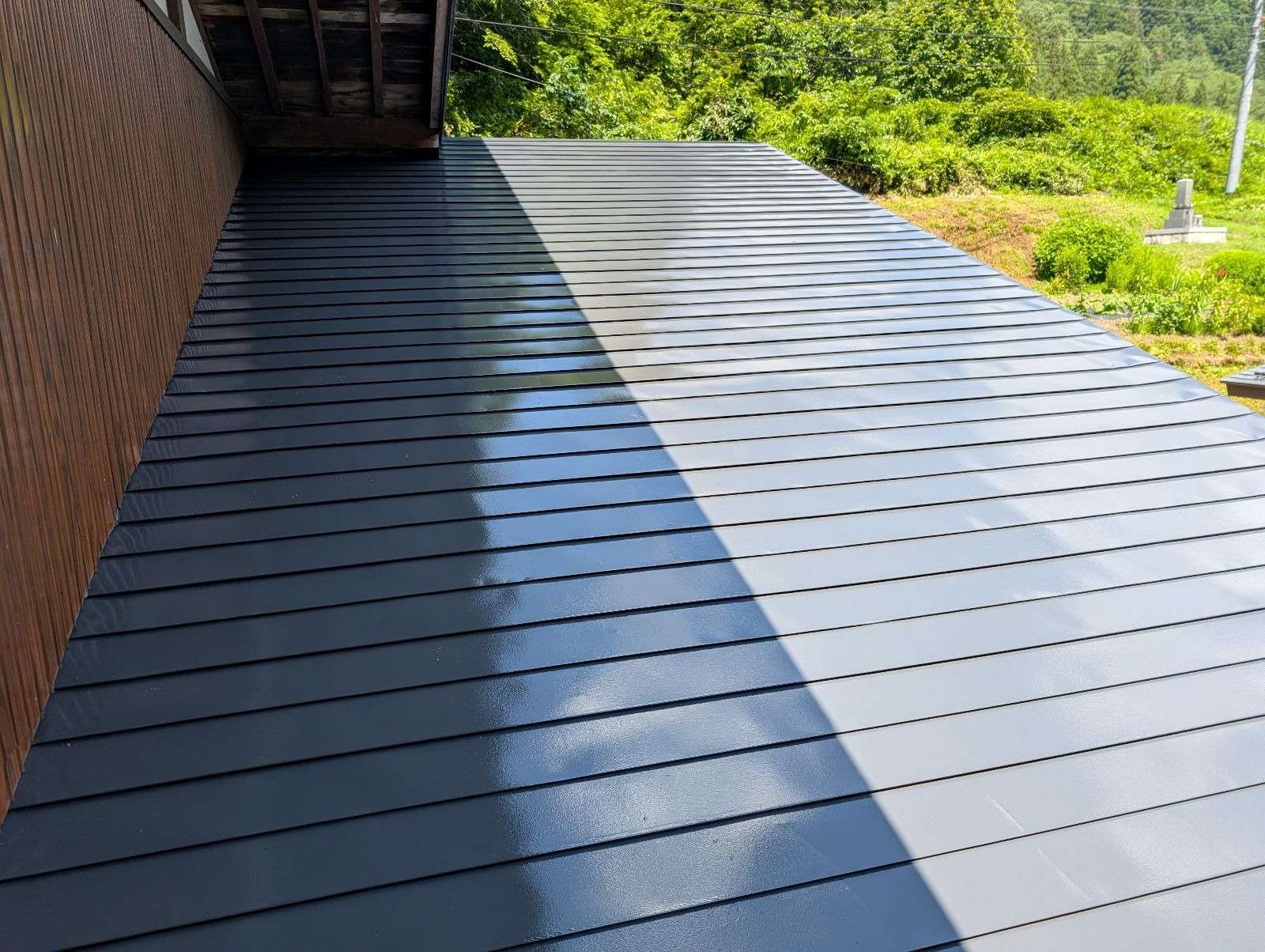 飛騨市河合町にて屋根塗装