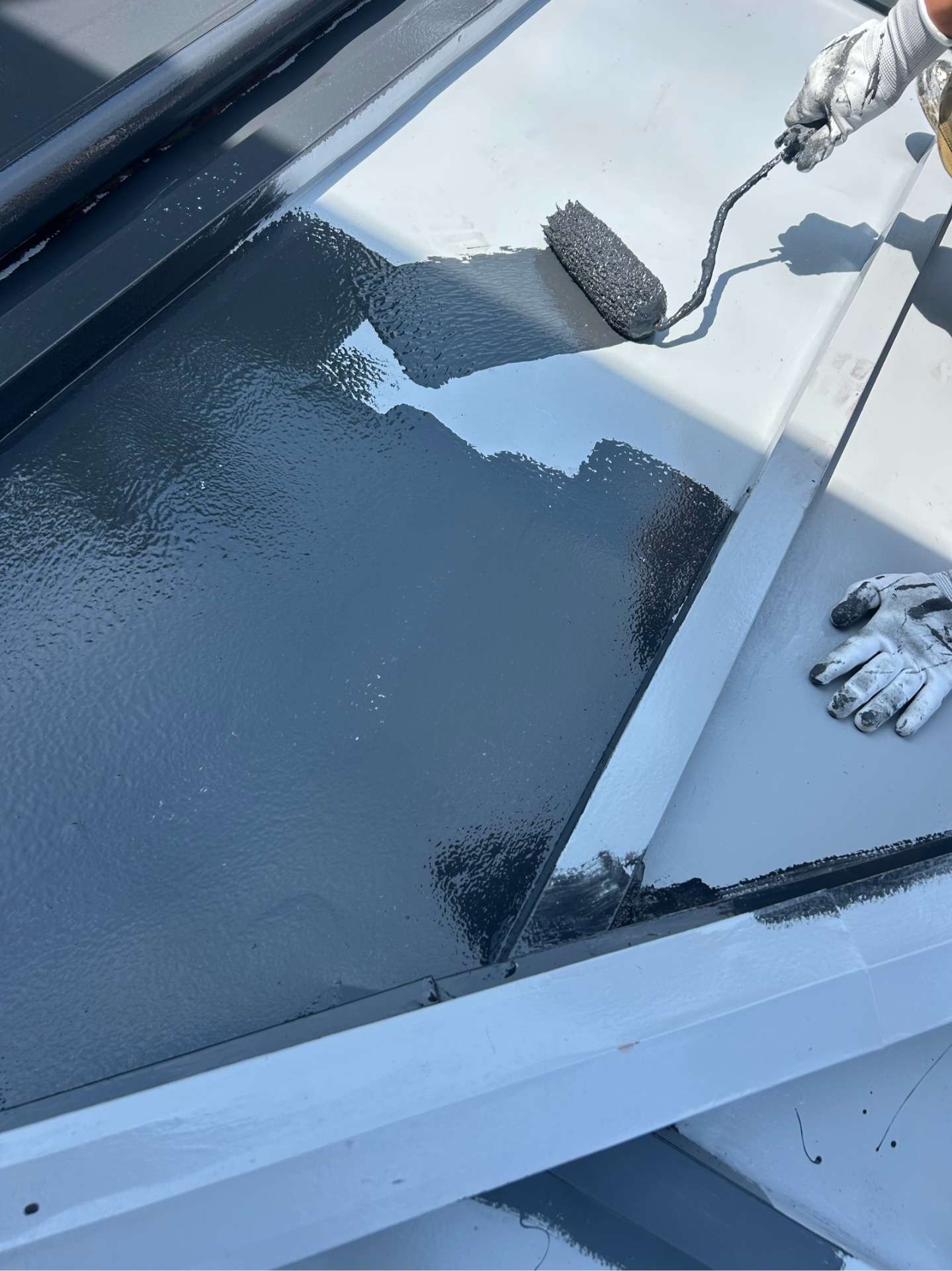 飛騨市神岡町にて屋根塗装