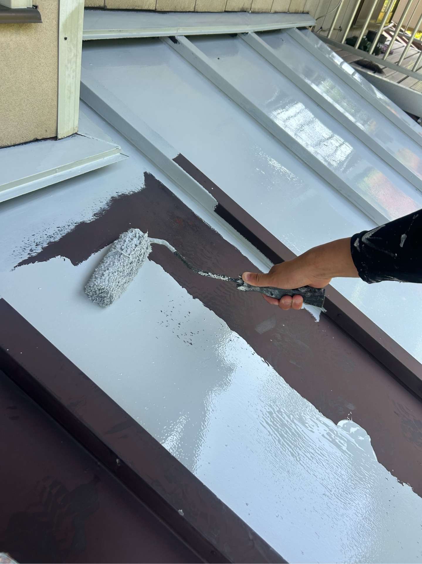 飛騨市神岡町にて屋根塗装