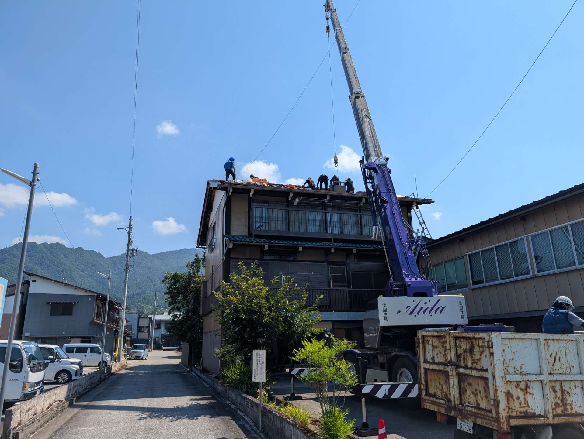 飛騨市古川町にて屋根葺き替え工事