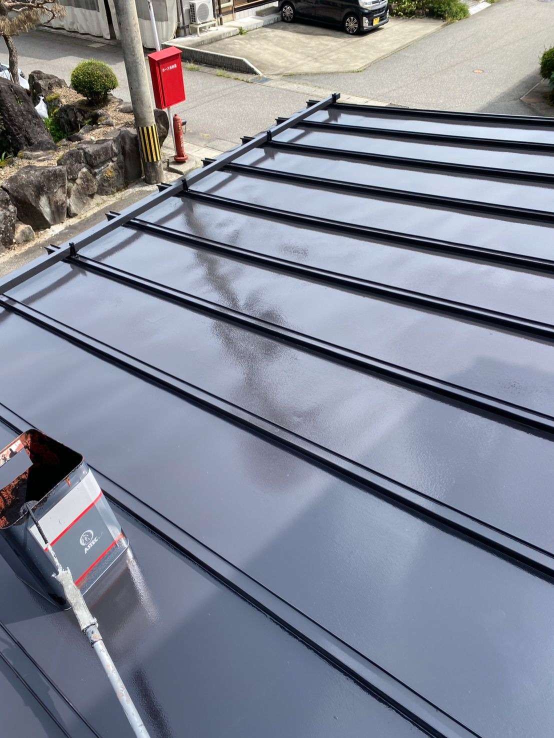 高山市清見町にて屋根塗装工事