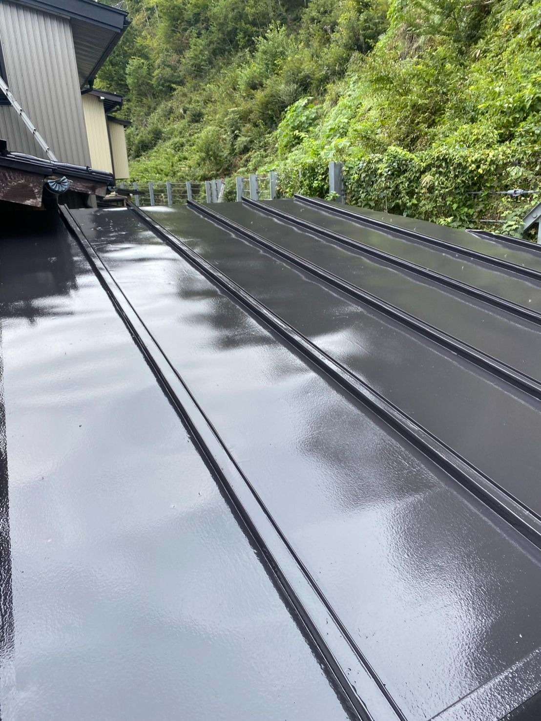 高山市清見町にて屋根塗装工事