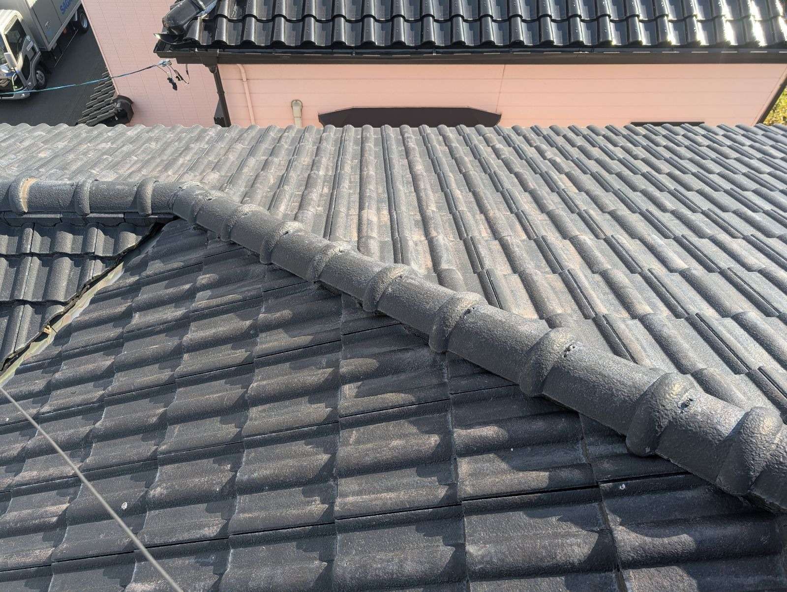 岐阜市領下にて屋根塗装工事