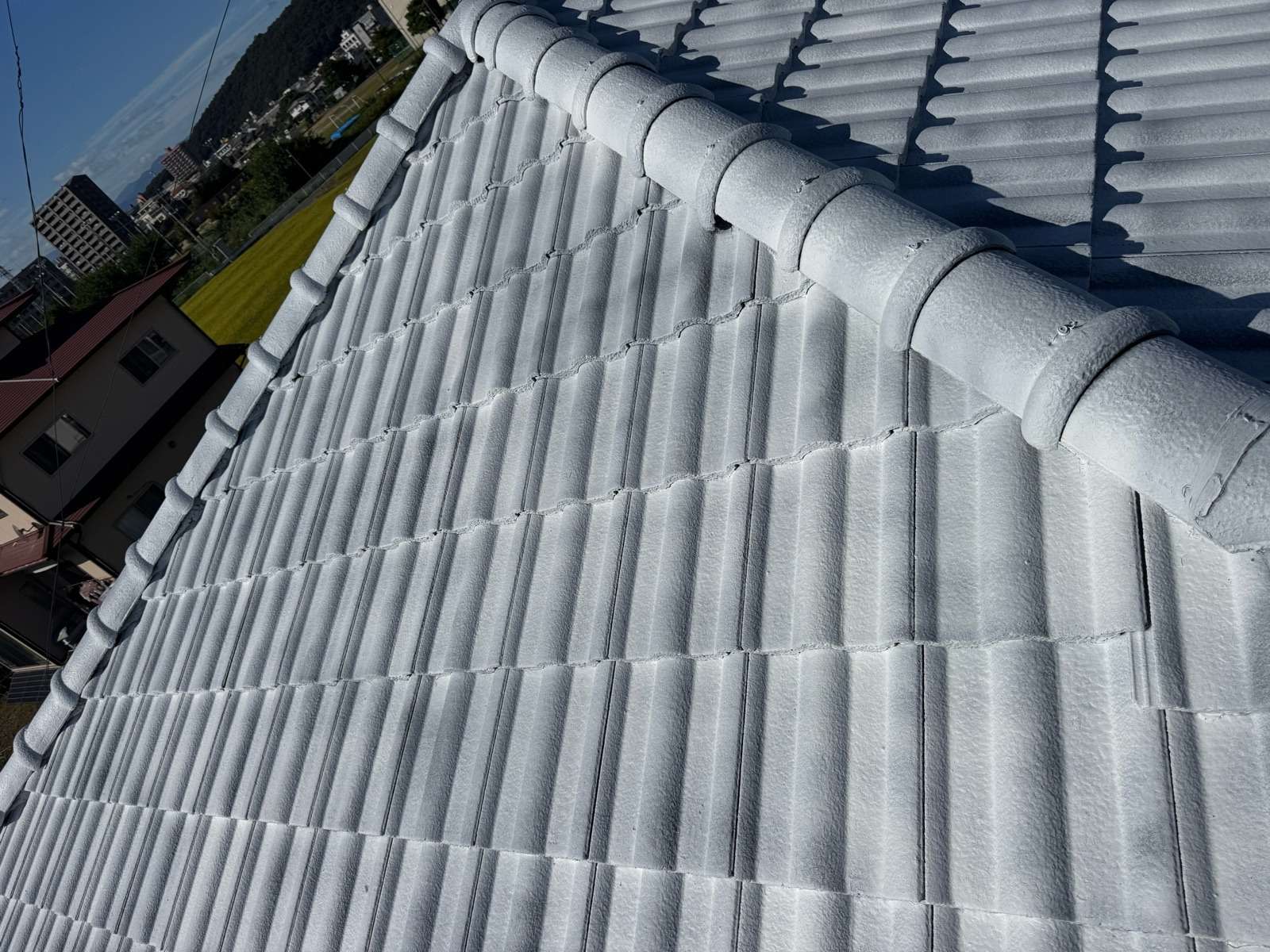 岐阜市領下にて屋根塗装工事