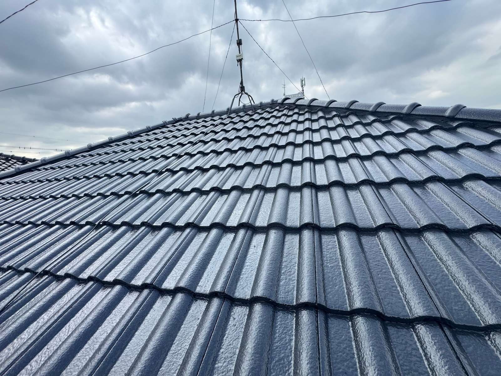 岐阜市領下にて屋根塗装工事