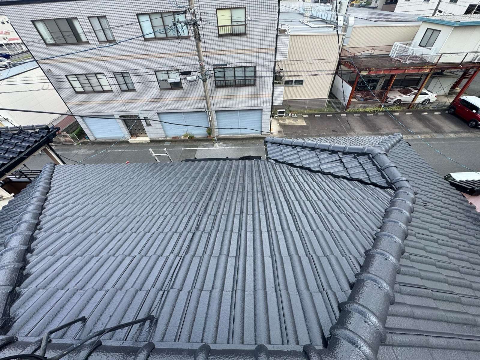 岐阜市領下にて屋根塗装工事