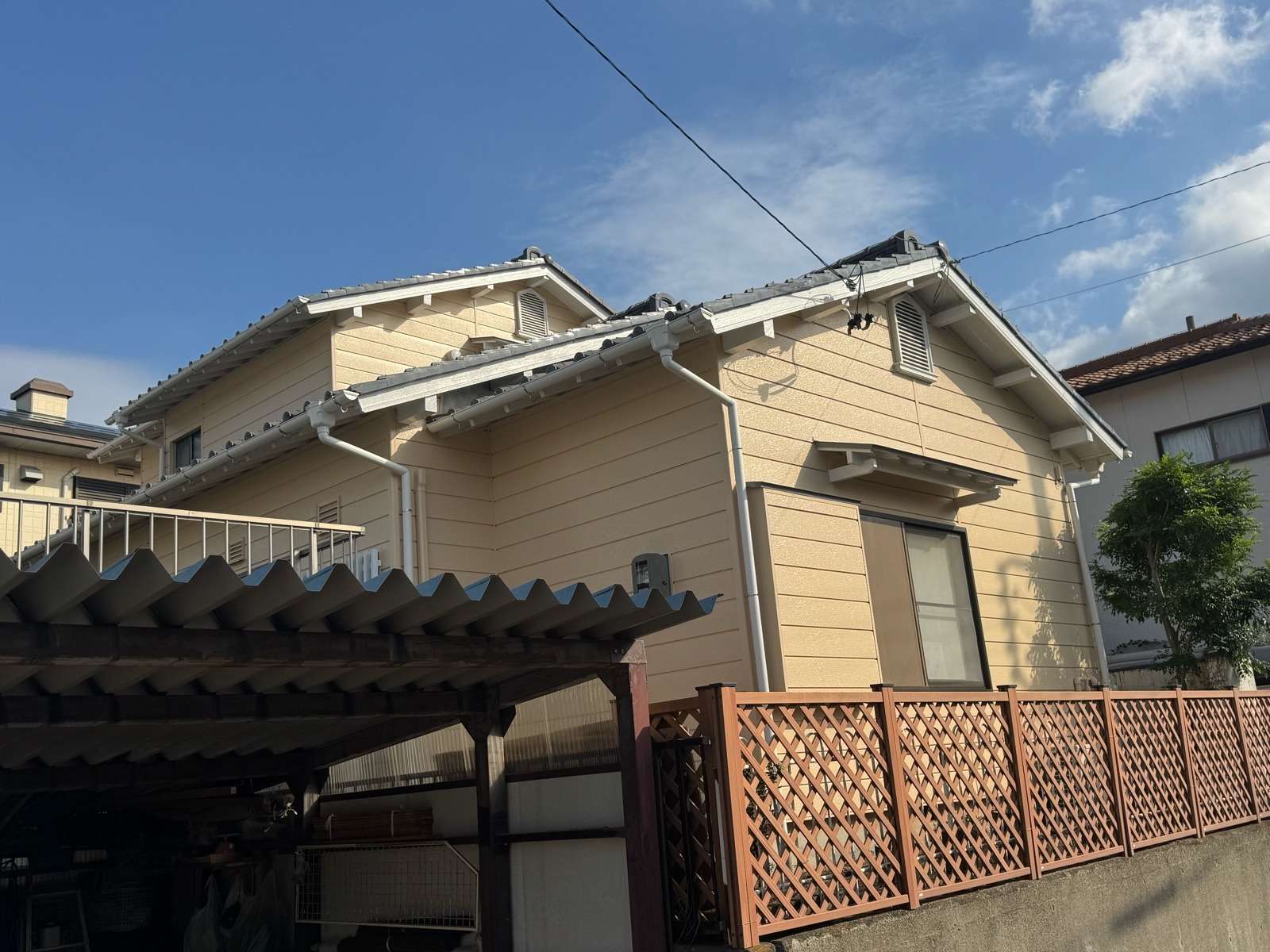 各務原市那加新田町にて外壁塗装工事