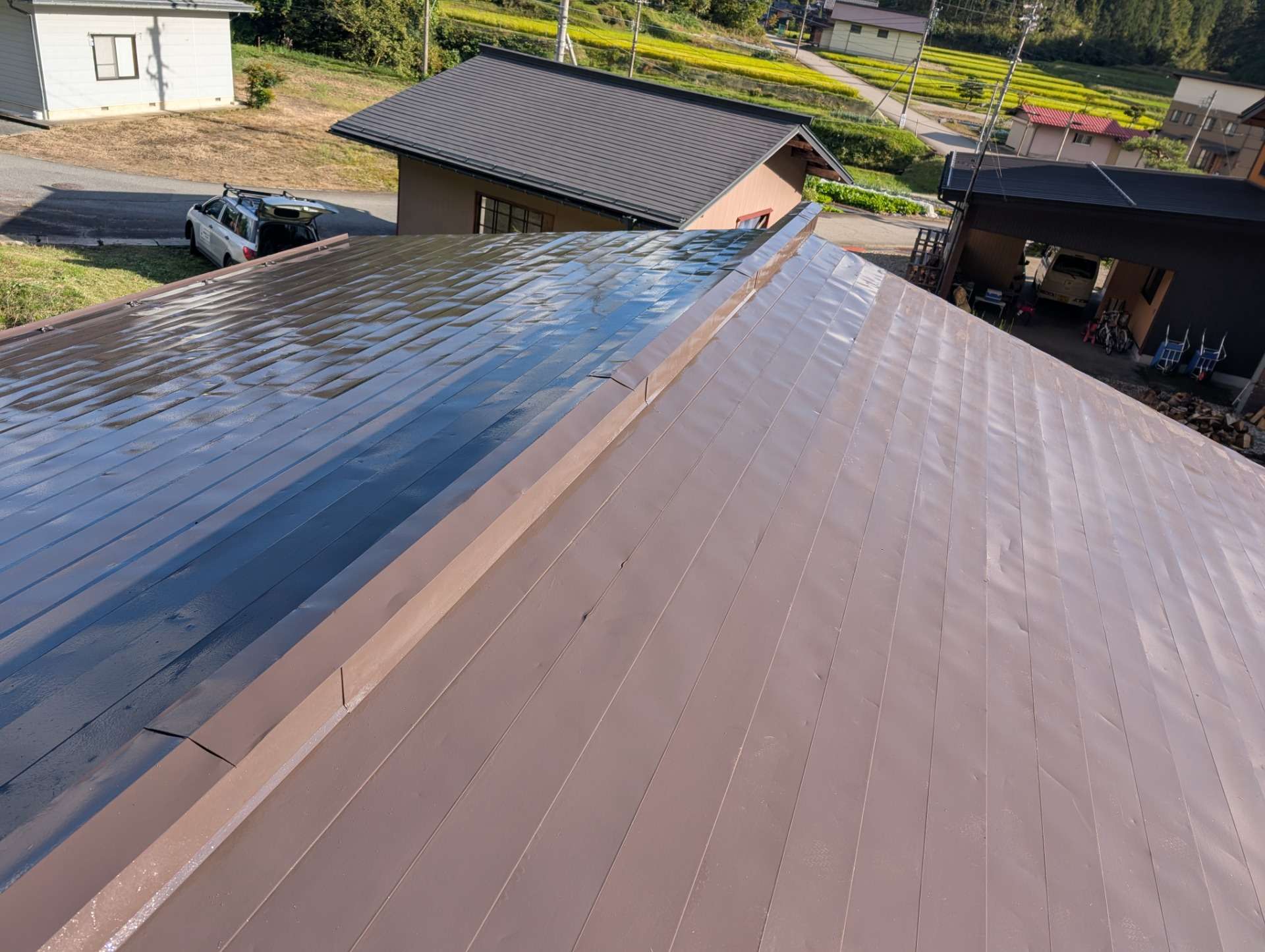 飛騨市古川町にて屋根塗装工事