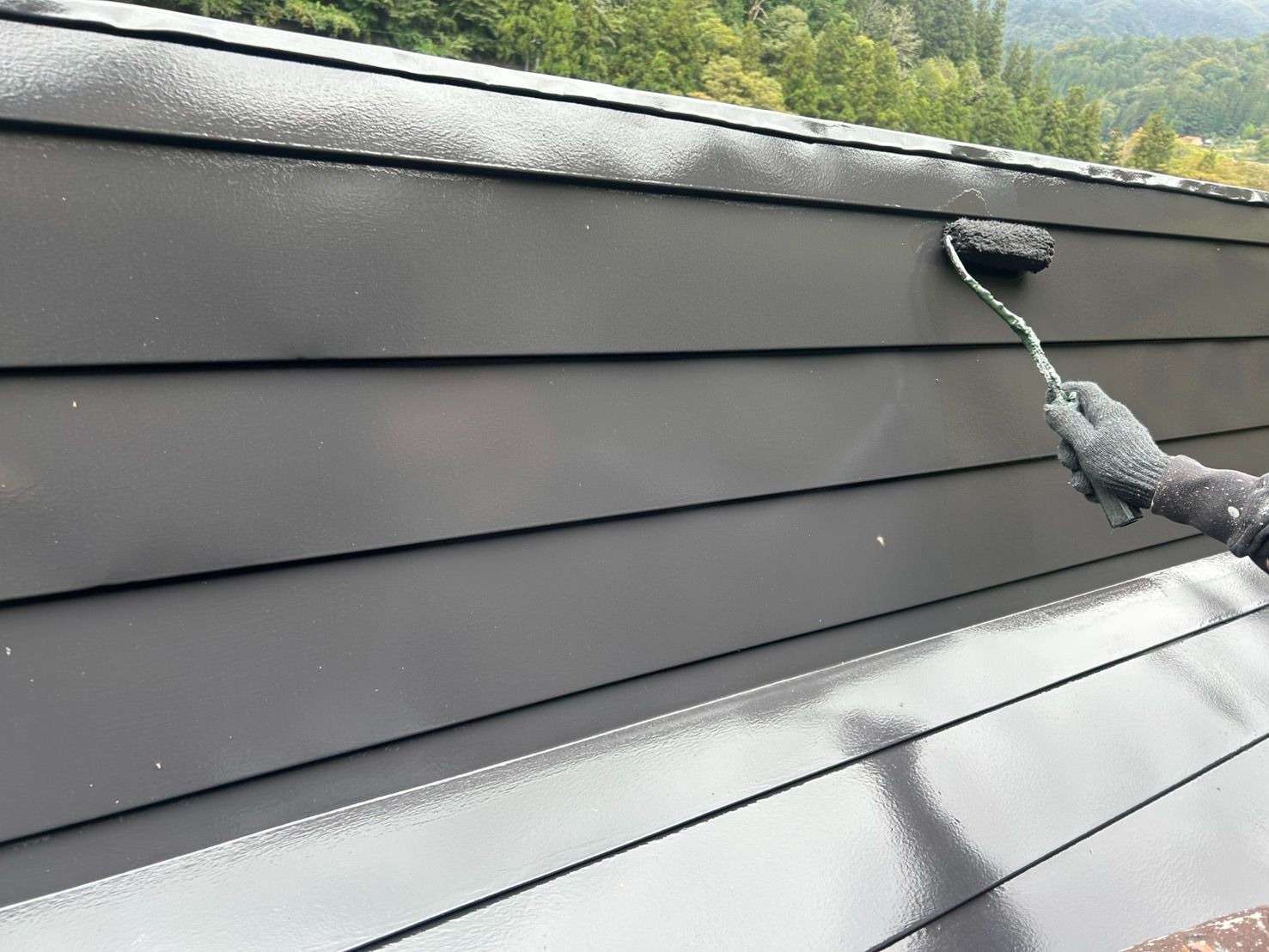 飛騨市宮川町にて屋根塗装工事