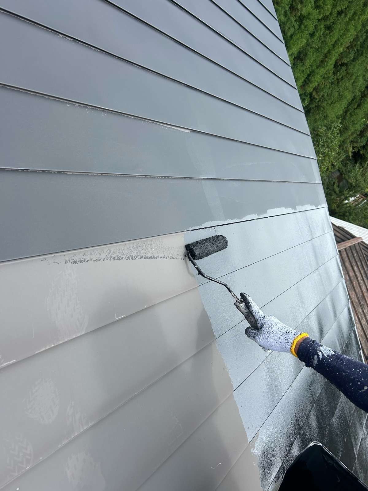 飛騨市宮川町にて屋根塗装工事