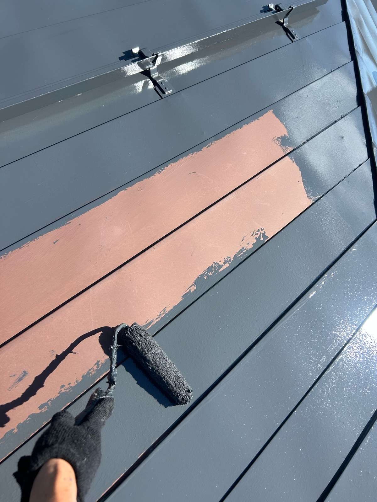 高山市下切町にて屋根塗装工事