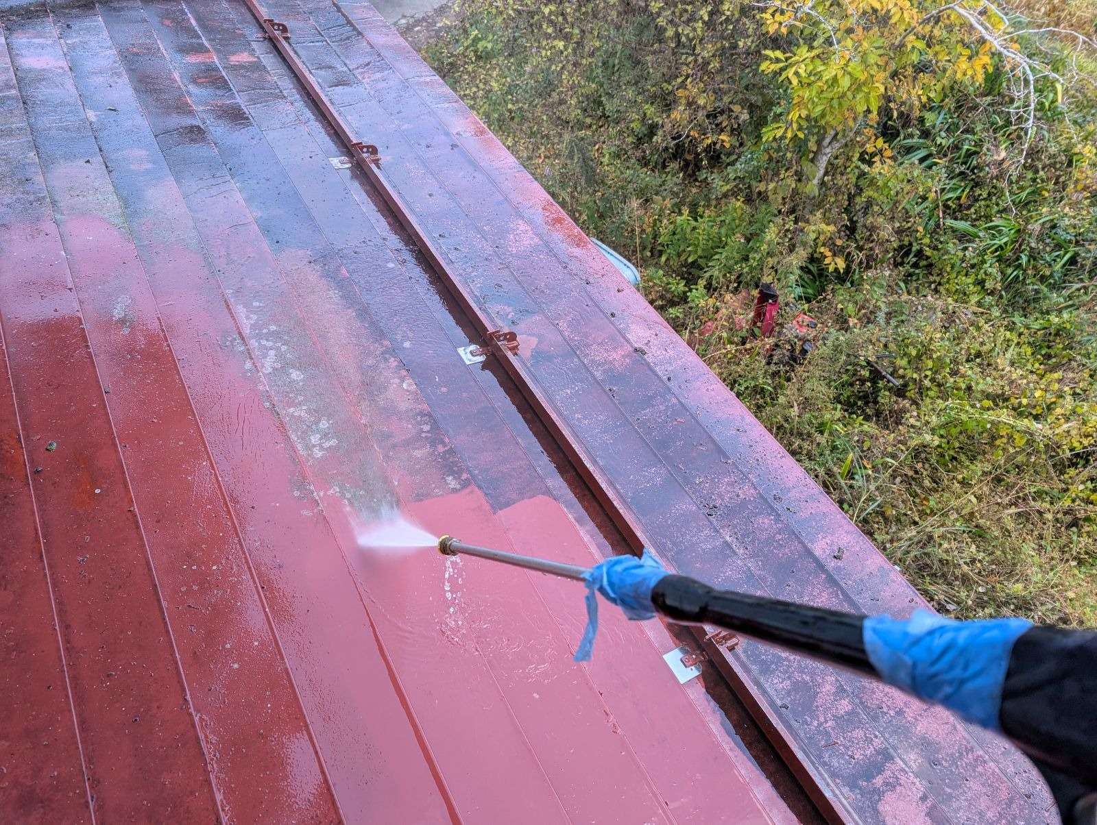 高山市国府町にて屋根塗装工事