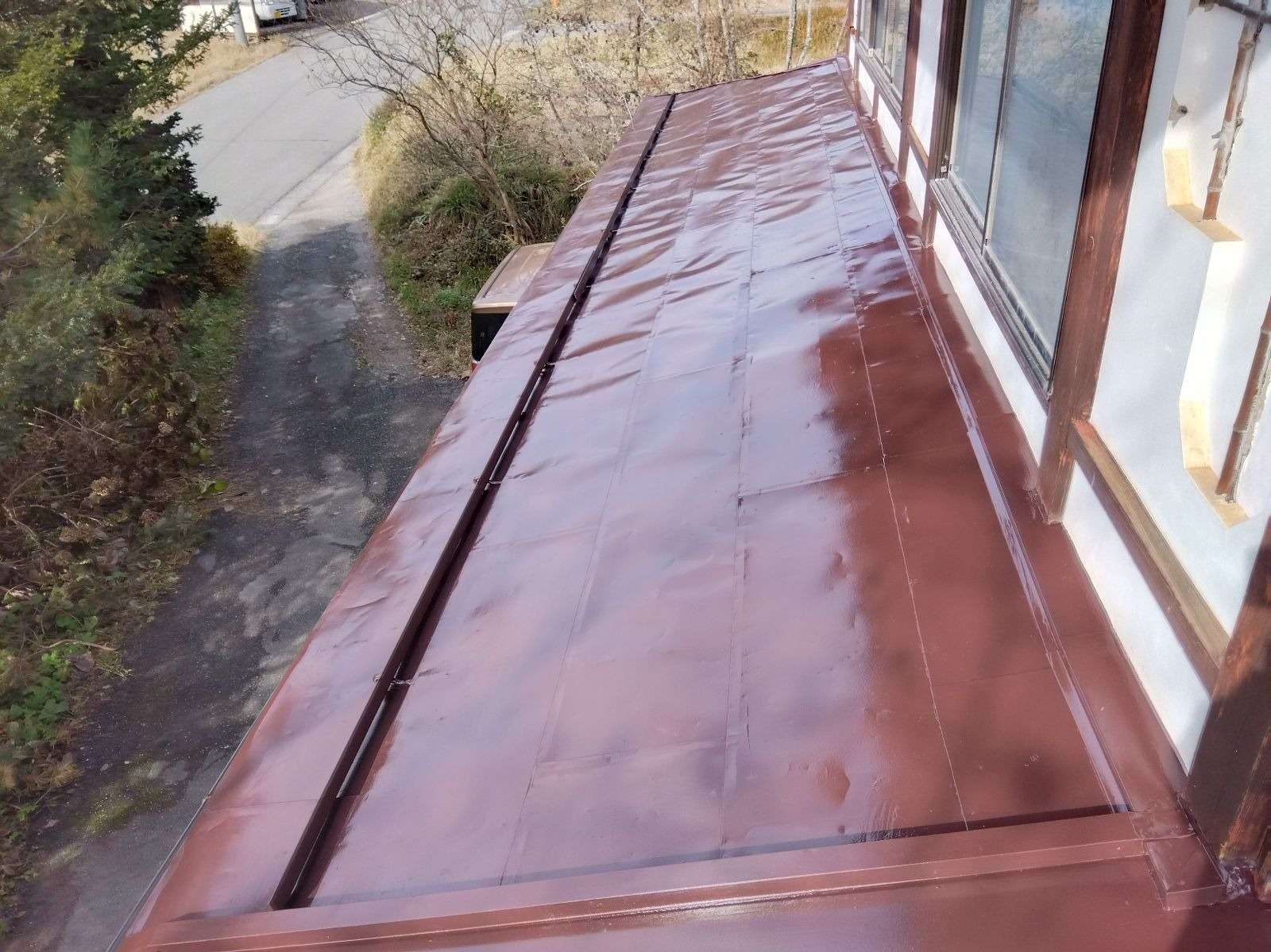 高山市国府町にて屋根塗装工事