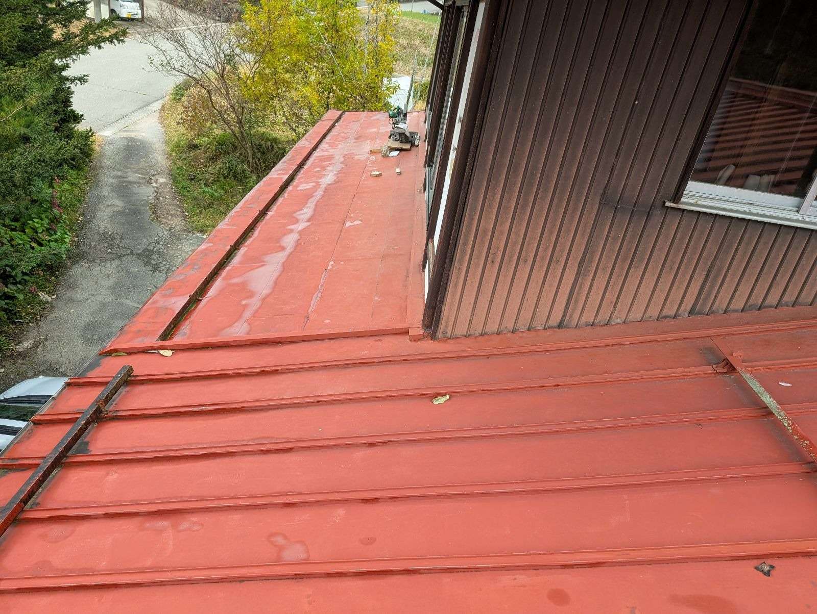 高山市国府町にて屋根塗装工事