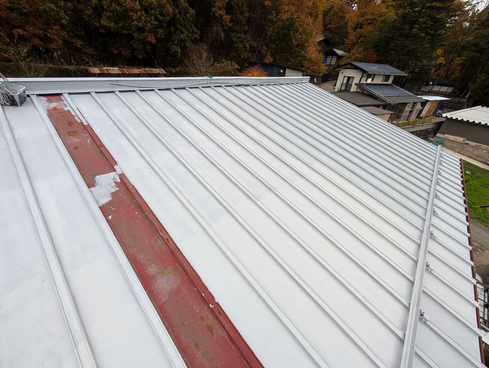 高山市丹生川町にて屋根塗装工事