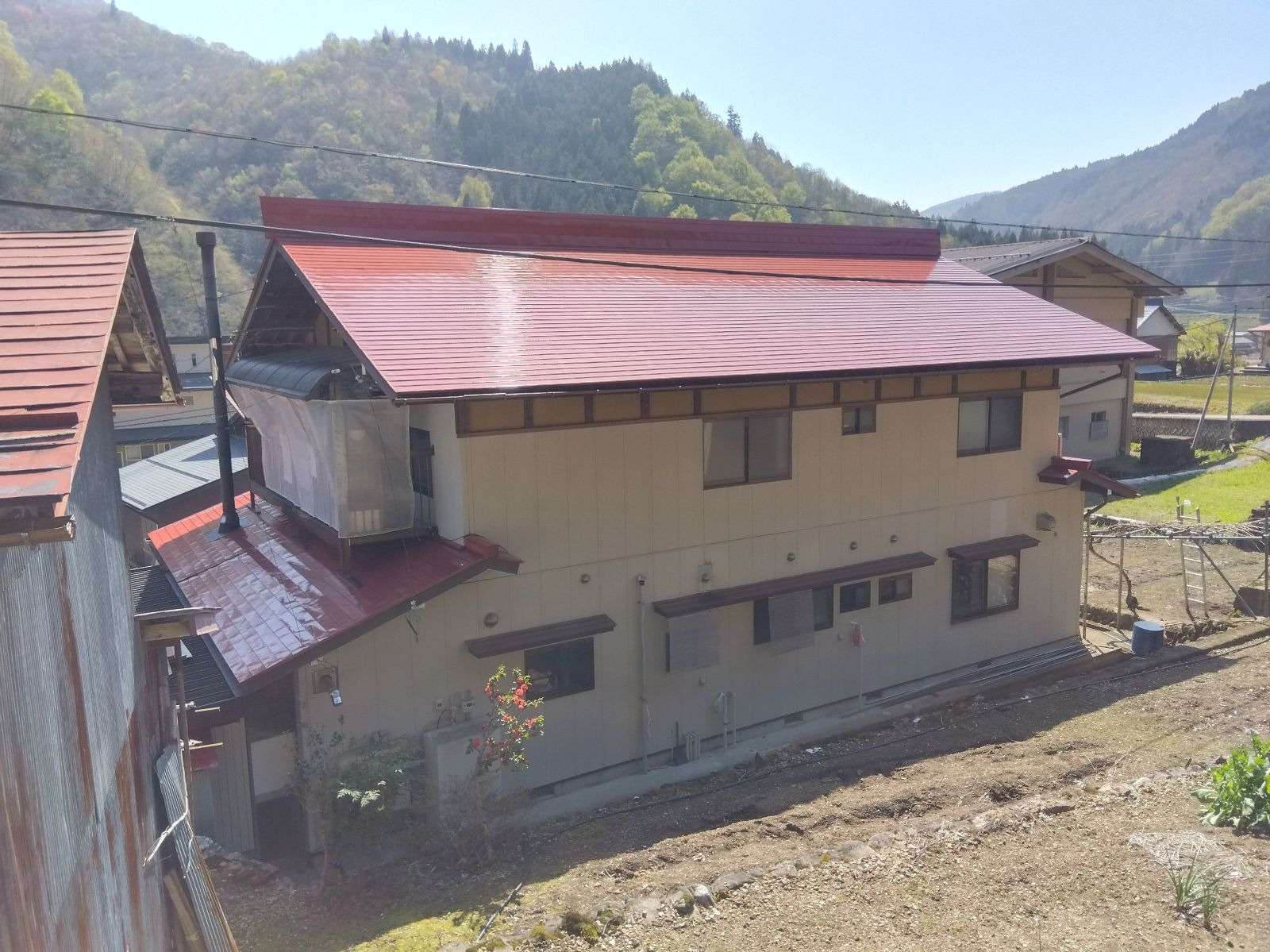 飛騨市河合町にて屋根塗装工事