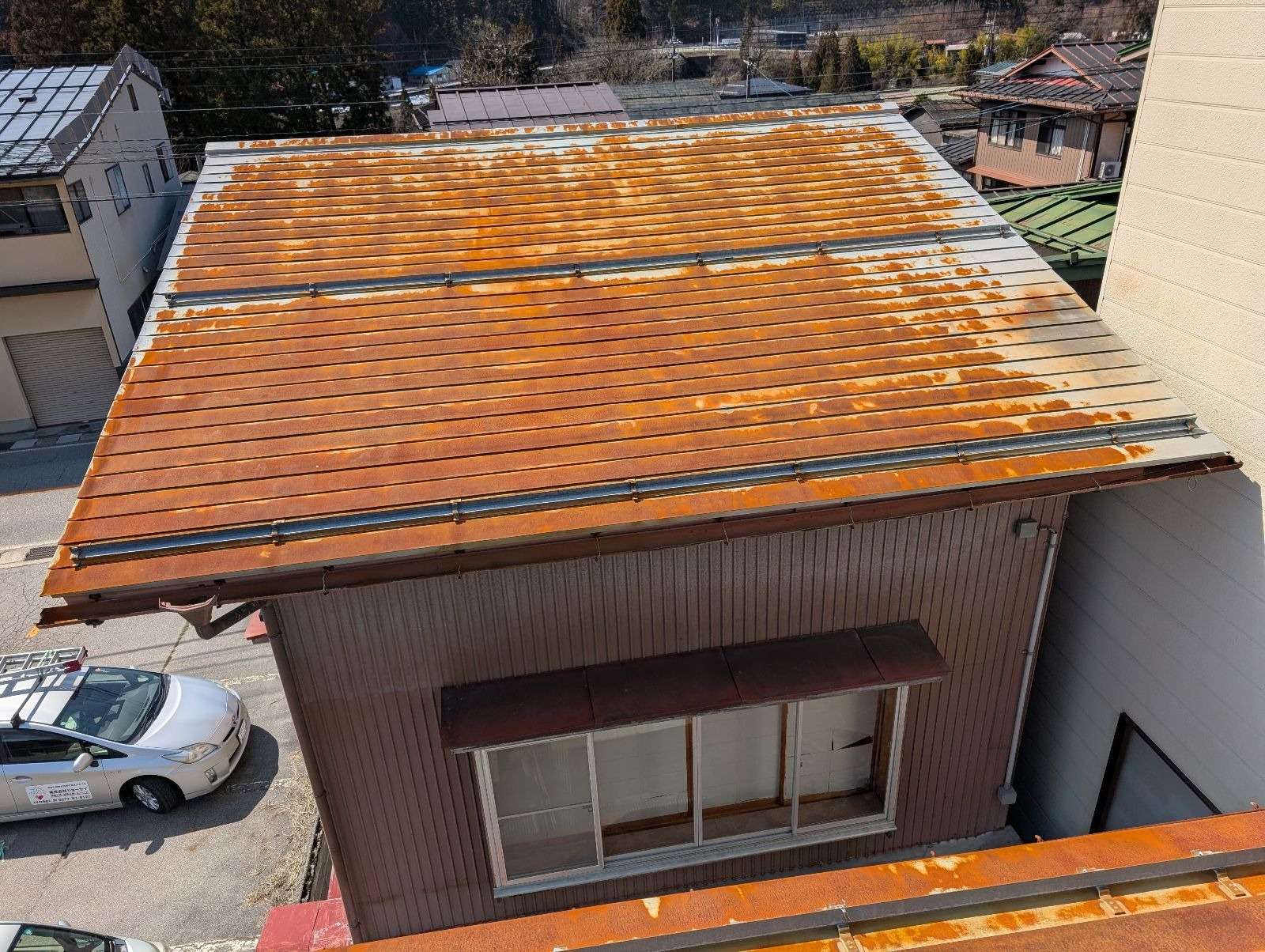 飛騨市神岡町にて屋根塗装工事