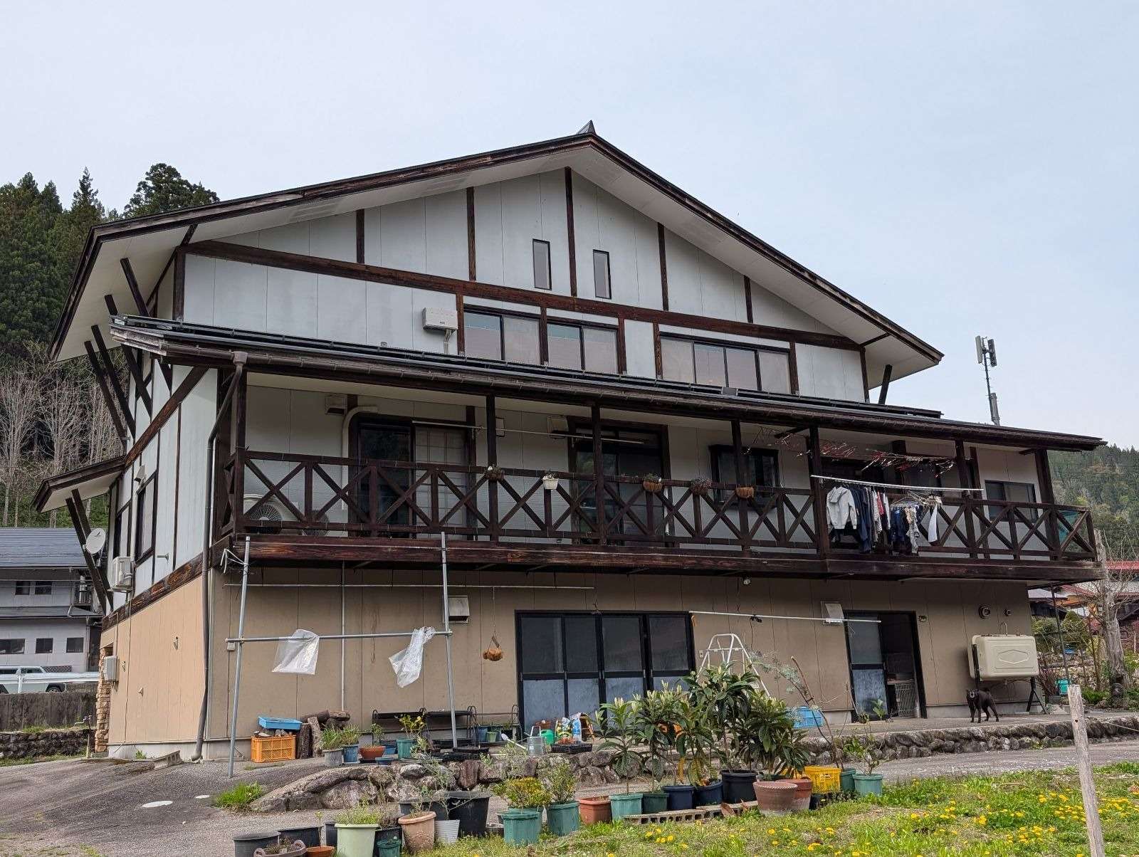 飛騨市河合町にて外壁塗装工事