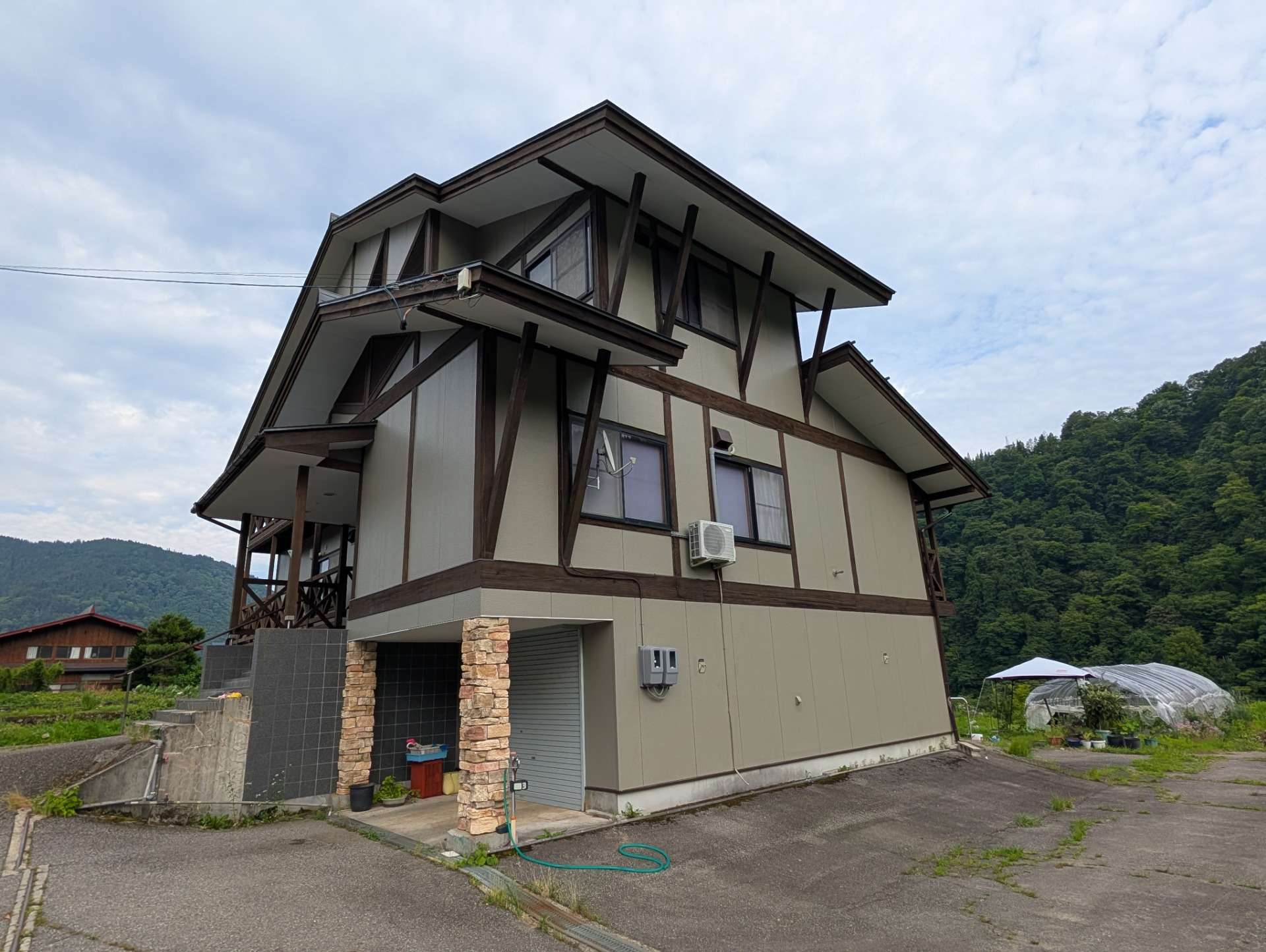 飛騨市河合町にて外壁塗装工事