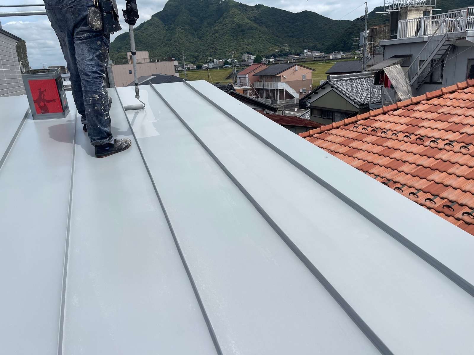 岐阜市早田東町にて屋根塗装工事