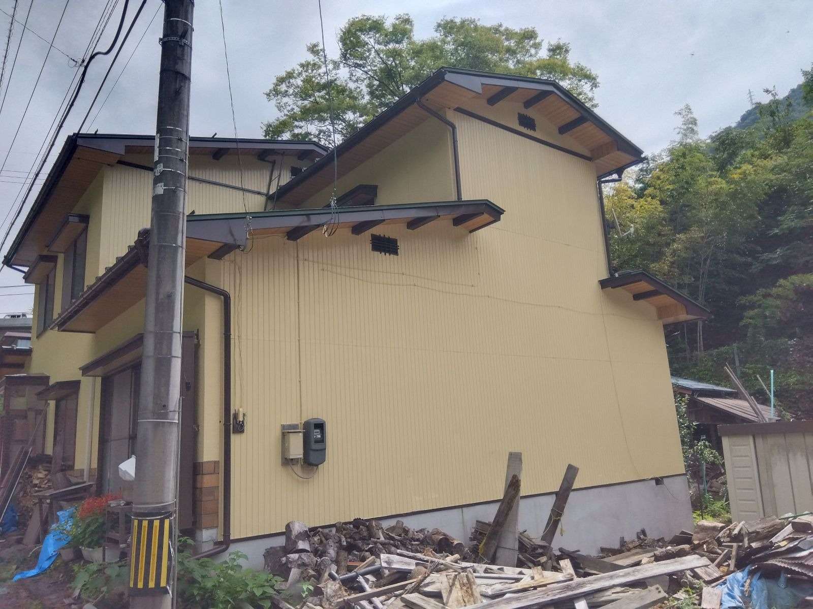 飛騨市神岡町にて外壁塗装工事