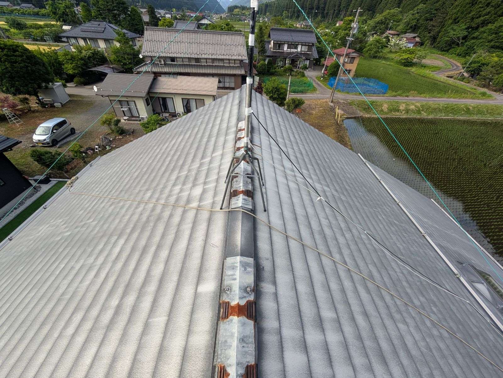 郡上市八幡町にて屋根塗装工事